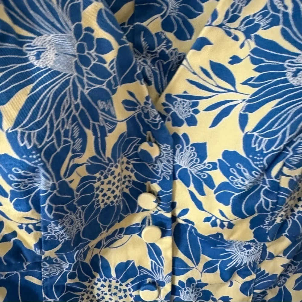 J. Crew Yellow and Blue Floral Mini Dress